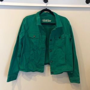 Old Navy Kelly Green Denim Jacket